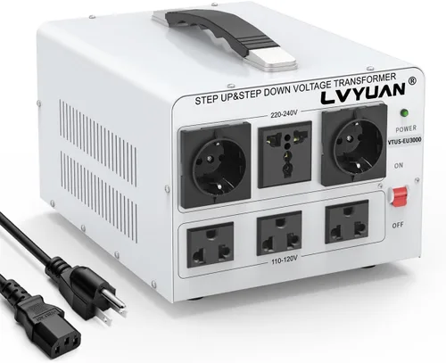 Vista 10 de LVYUAN Transformador de voltaje de 2500 W, convertidor de potencia elevador de 110 V a 220 V, reductor de 220 V a 110 V, 110/120 voltios - 220/240