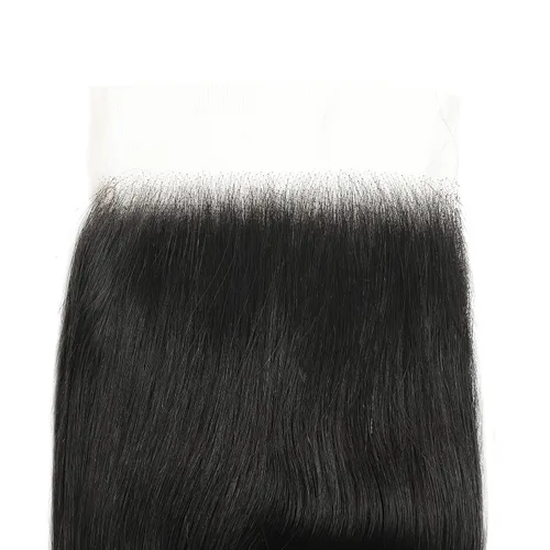 Vista 4 de Peluca de cabello humano con cierre de encaje HD transparente de 5 x 5, onda corporal 12A, cabello virgen brasileño, cierre libre, pre-despuntada