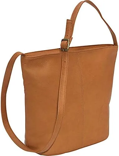 Vista 3 de Le Donne Bolso de hombro de cuero, 13" x 11" x 5" - Tejido interior forrado