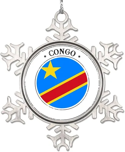 Vista 15 de Adorno de copo de nieve con bandera de Bolivia, adornos de árbol de Navidad, recuerdo de ciudad rural, adornos de Navidad personalizados 2022