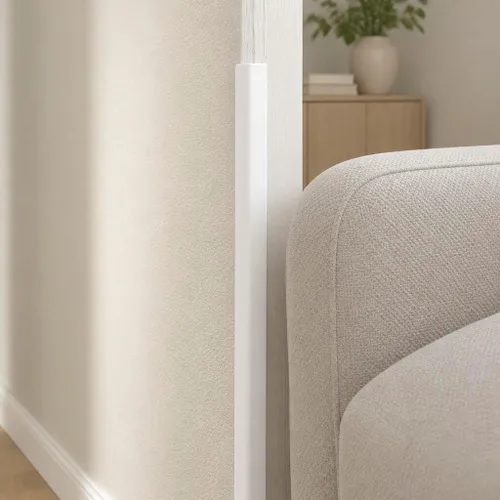 Vista 9 de Prime-Line MP10069 - Protector de esquina de vinilo, blanco, 2-3/8 x 48 pulgadas, protectores de esquina de vinilo duraderos, fácil de instalar