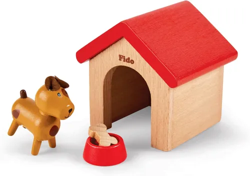 Vista 4 de Animales de madera para casas de muñecas Family Pets de Hape