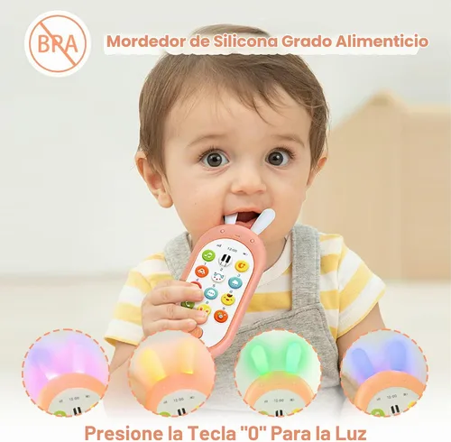 Vista 7 de Richgv Regalo de cumpleaños para niña de 1 año, juguete de teléfono celular para bebé, juguetes de aprendizaje sensorial con 12 funciones, juguetes