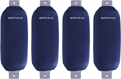 Vista 60 de Rockville C8527NB - Paquete de 4 fundas para guardabarros de barco de 8.5 x Azul marino