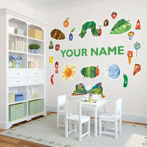 Vista 2 de Oliver's Labels Calcomanía de Pared Personalizada Premium de Tamaño Real para Decoración de Habitación de Niños - Despegar y Pegar, Extraíble