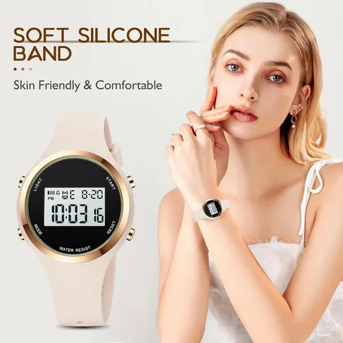 Vista 4 de Reloj XCZAP Deportivo al Aire Libre con Alarma, Resistente al Agua 5 Bar, LED, Digital