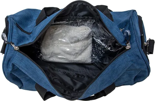 Vista 4 de Kuston Sports - Bolsa de deporte pequeña para hombre y mujer, bolsa de viaje con compartimento para zapatos y bolsillo húmedo.