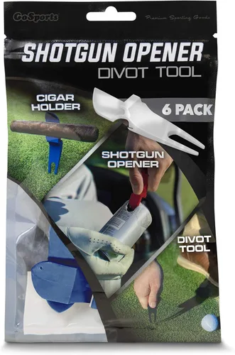 Vista 8 de GoSports - Herramienta de golf para escopeta de cerveza y soporte para cigarros, elige tu color, paquete de 6 para golfistas a los que les gusta ir