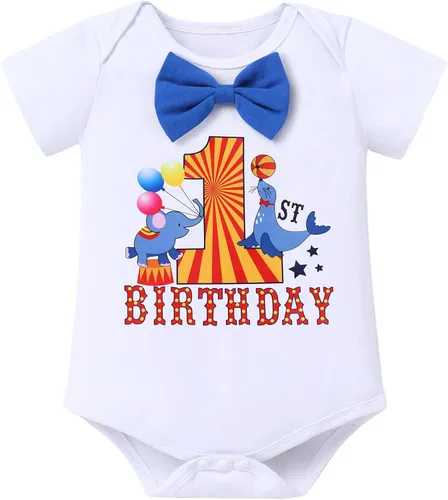 Vista 2 de ODASDO Conjunto de 4 piezas con temática náutica y de circo para bebé niño
