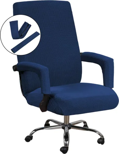 Vista 10 de H.VERSAILTEX Fundas para silla de oficina en casa, fundas elásticas para silla de escritorio de computadora, respaldo medio y alto, universal, funda