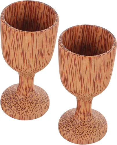 Vista 8 de BESPORTBLE Elegante copa decorativa de madera de agua taza de cóctel de madera ideal para picnic barbacoas