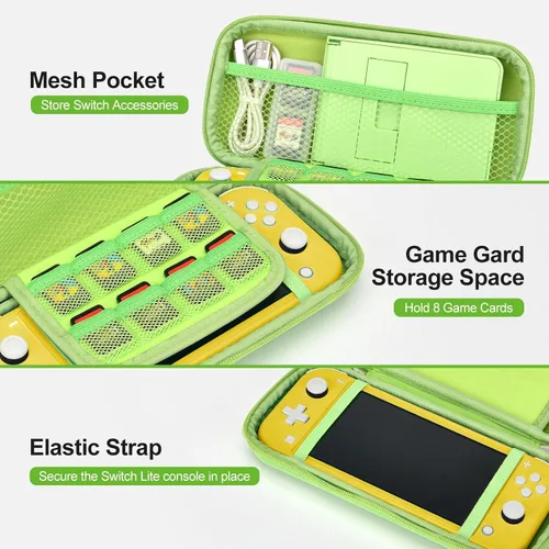 Vista 3 de Switch Lite Case - innoAura 17 in 1 Switch Lite Accessories Bundle with Switch Lite Carrying Case, Switch Game Case, Switch Lite Screen Protector