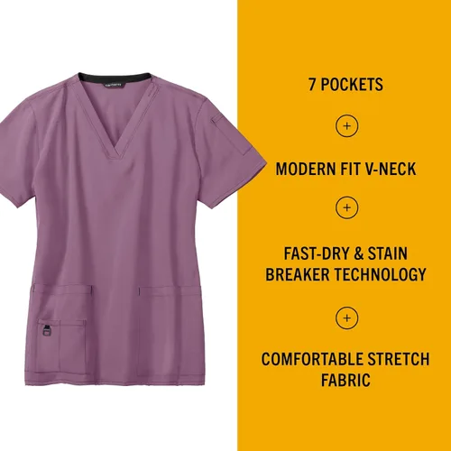 Vista 2 de Carhartt Camiseta médica con cuello en V para mujer