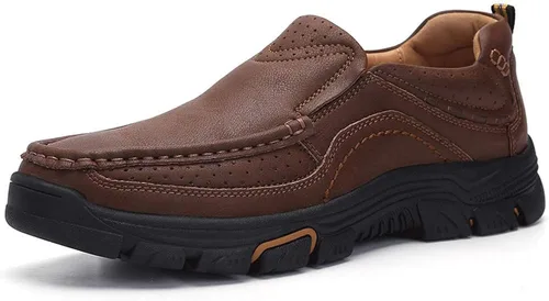 Vista 2 de Venshine Mocasines casuales para hombre, zapatos de piel para caminar