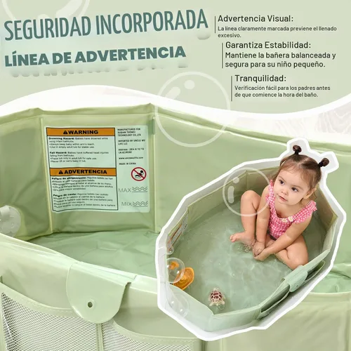 Vista 9 de UNCLE WU - Bañera plegable para ducha a ras de suelo, 12M-5Y