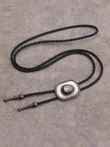 Vista 470 de Jeilwiy Corbata de bolo para hombre, corbata de vaquero occidental, collar de corbata de bolo dorado, corbata de cuero, corbata de Halloween