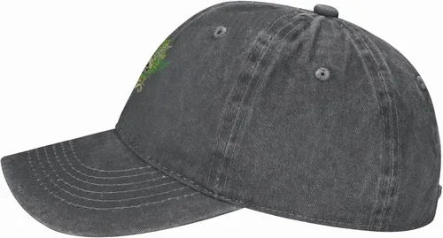 Vista 4 de Cowboy Hat Trendy Hats for Man and Women Djustable Four Season Outdoor Baseball Cap of Hell Skull with Angel Deep Heather