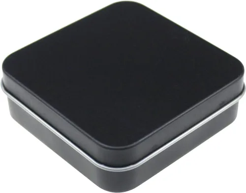 Vista 7 de Goodma 12 latas cuadradas de metal vacías para el hogar, mini caja organizadora con tapa con bisagras, 2.76 x 2.76 x 0.79 pulgadas (negro)