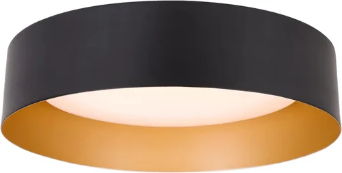 Vista 17 de Bargeni Lámpara de techo empotrada, lámpara de techo LED de 12.5 pulgadas, 5CCT regulable/2700K-6000K/20W, negro mate con acento de madera, montaje