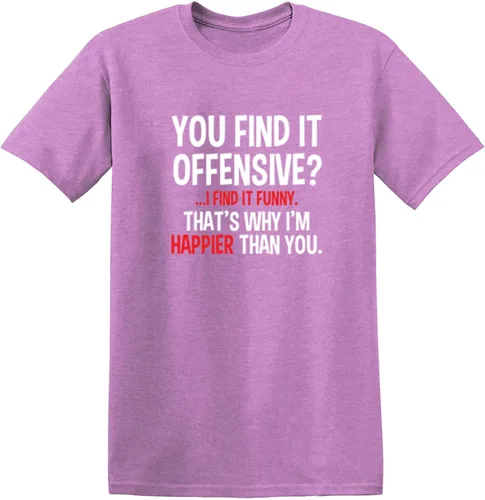 Vista 12 de Feelin Good Tees You Find It Offensive? - Camiseta divertida con texto en inglés "I Find It Funny Sarcastic Witty" Negro