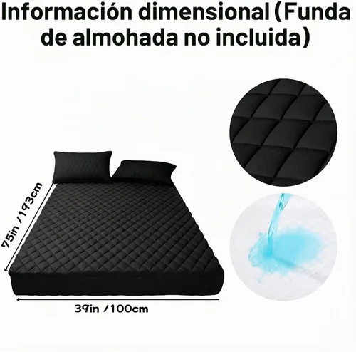Vista 2 de WESLEEPER - Protector de colchón impermeable, protector de colchón súper suave, transpirable, lavable a máquina, para el hogar, dormitorio, hotel