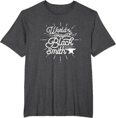 Vista 80 de Blacksmith Blacksmithing Forge Metalsmith Forging T-Shirt Asphalt Grey