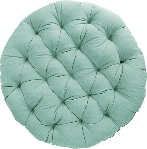 Vista 28 de Sorra Home - Cojín con mechones Papasan - Cojín redondo cómodo para silla Bucket & Moon - Cojín de piso con espuma suave para muebles