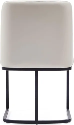 Vista 10 de Manhattan Comfort Serena - Silla de comedor de piel sintética de 18.7 pulgadas, color crema