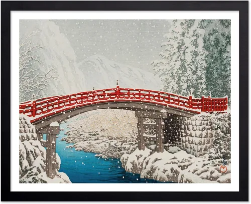 Vista 87 de Poster Master Póster Vintage de Vacaciones - Impresión Retro de Navidad - Regalo para Artista, Amigo - Papá Noel en Trineo de Renos, Invierno, Nieve