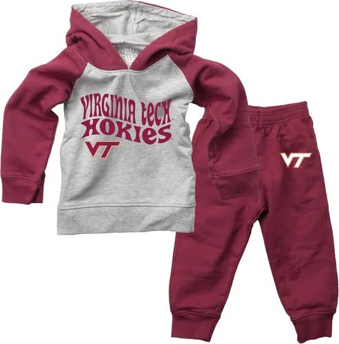 Vista 4 de Wes and Willy Conjunto de pantalón y sudadera con capucha universitaria para bebés y niños pequeños