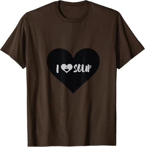 Vista 48 de I Love Soup - Camiseta de regalo con forma de corazón, Blanco, S Asfalto
