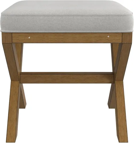Vista 10 de Hillsdale Somerset - Taburete de madera sin respaldo para sala de maquillaje o baño, color madera oscura