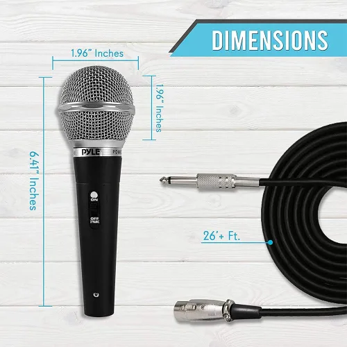 Vista 4 de Samson BL3VP Boom Stand y cable (paquete de 3) y Pyle 3 piezas Kit de micrófono dinámico profesional cardioide unidireccional Vocal Handheld MIC