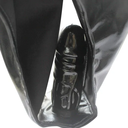 Vista 3 de iiniim Tangas de cuero para hombre Ropa interior consolador de goma de silicona