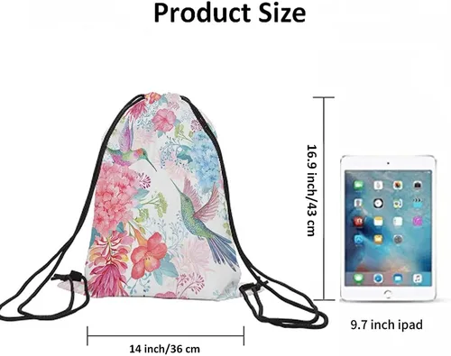 Vista 6 de Mochila con cordón de unicornio arcoíris y bolsa de gimnasio con cordón, Multi-a133, Mochilas de viaje