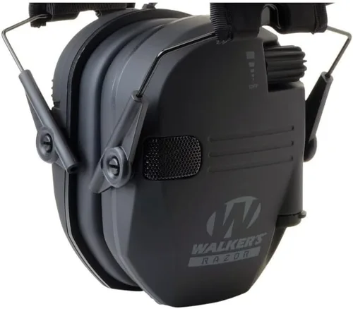 Vista 4 de Walkers Razor - Orejeras electrónicas delgadas para disparar, paquete de 3, parche Black America (3 artículos) 0.02-second sound-activated