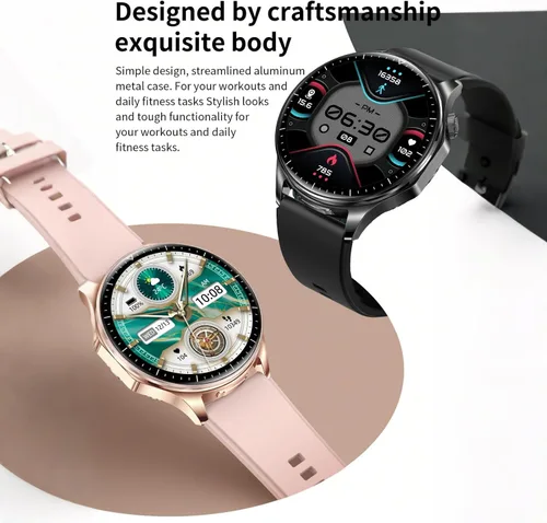 Vista 6 de Reloj inteligente con auriculares, relojes inteligentes TWS 2 en 1, reloj inteligente con pantalla AMOLED colorida de 1.43 pulgadas para Android