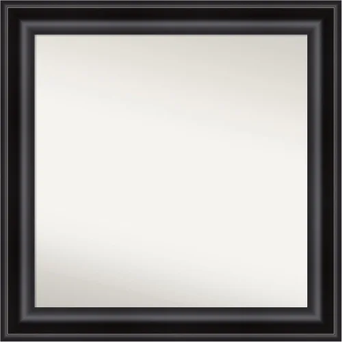 Vista 607 de Amanti Art Espejo personalizado, espejo de baño negro puente, espejo de pared o espejo de tocador de baño sobre el fregadero (26 x 26 pulgadas)