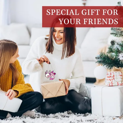 Vista 3 de Axolotl - Adorno de Navidad, adornos de playa para árbol, regalo de tortuga marina para mujeres, regalos de playa para mujeres, ideas de relleno