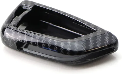 Vista 6 de iJDMTOY Exact Fit - Carcasa para llavero inteligente con diseño de fibra de carbono metálica brillante compatible con BMW X1 X4 X5 X6, serie 5