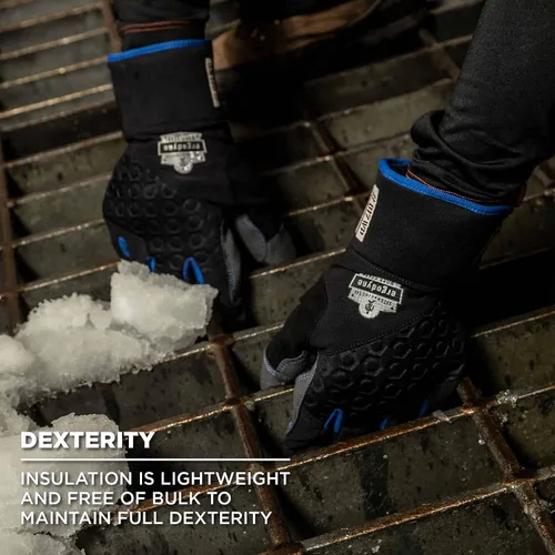 Vista 5 de Ergodyne Proflex 817 WP guante térmico aislante de utilidad, impermeable, color negro