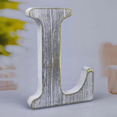 Vista 20 de Letras de madera rústica sin terminar de 8 pulgadas para decoración de pared, letras decorativas de pie en rodajas, decoración de tablero