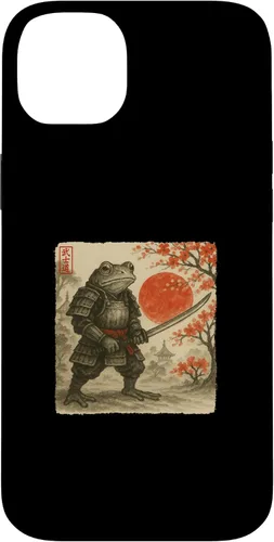 Vista 15 de Frog Samurai Japanese Warrior Costume Sumi-e Art Funny Case for iPhone 16