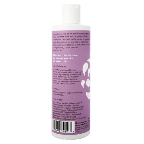 Vista 3 de Purezero Biotin - Juego de champú y acondicionador – Fórmula antiadelgazamiento – Volumizante, más grueso y lleno – Cero sulfatos, parabenos