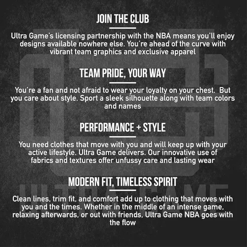 Vista 6 de Ultra Game Chaqueta con capucha oficial de la NBA MVP de calidad prémium con cremallera completa para hombre Negro