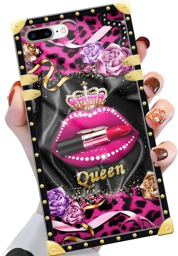 Vista 116 de Funda compatible con iPhone X/Xs, TPU suave de lujo y parte trasera de policarbonato duro para niñas y mujeres, funda protectora a prueba de golpes