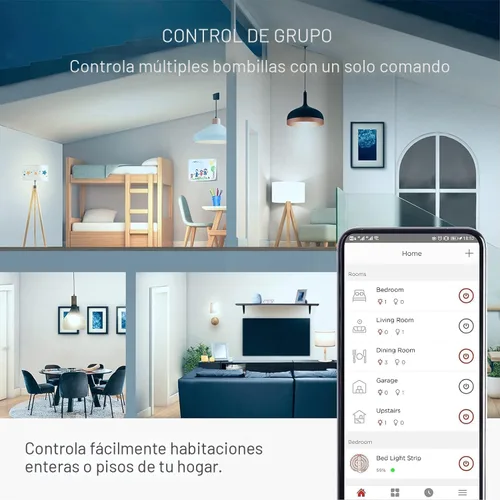 Vista 6 de [Usado] Sengled - Bombilla WiFi inteligente - Focos inteligentes compatibles con Google Assistant, A19 Luz del día (5000K) - No requiere