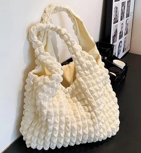 Vista 5 de Bolsas Hobo de burbujas para mujer, bolsa de mano de burbujas, bolsa de hombro de nube, bolso Hobo, bolso casual, bolso de regalo para mujeres 2023