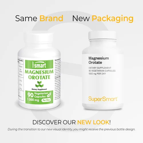 Vista 2 de Supersmart - Orotato de magnesio 1500 mg por día (alta absorción) - Relajante muscular y salud cardíaca - Alivio del estrés y apoyo para dormir