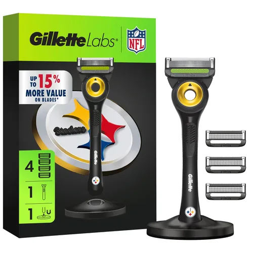 Vista 26 de Gillette Labs Special NFL 49ers Edition Shaving Razor for Men - 1 Handle, 1 Razor Blade Refill, Perfect for Game Day Grooming, GilletteLabs with